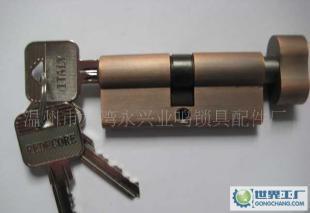 优质大60MM单开铜锁芯 亚光红古铜设计，耐用与美观的完美结合